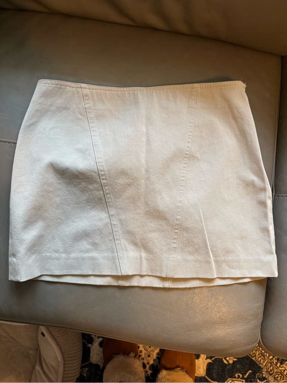 Express Light Olive Green Stretch Short Pencil Skirt Zip Size 0 Women